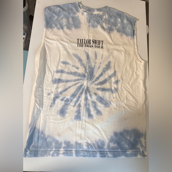 ERAS TOUR TAYLOR SWIFT official merch tie dye tank top grid size XS blue/white - Picture 3 of 6